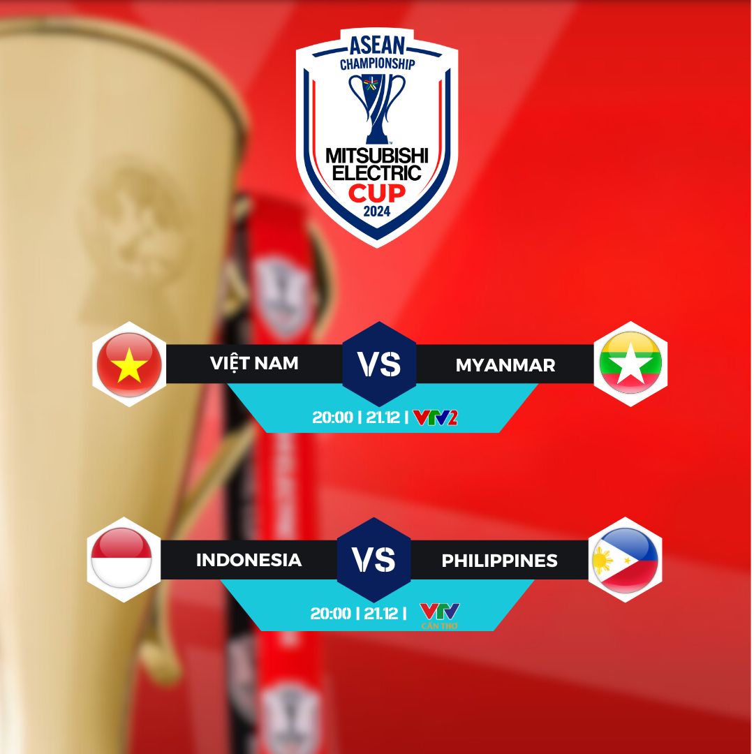 Lịch thi đấu và trực tiếp Asean Cup 2024 hôm nay, 21/12: Việt Nam vs Myanmar, Indonesia vs Philippines - Ảnh 1.